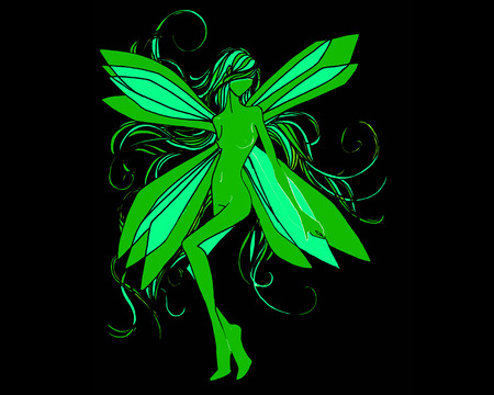 The Green Fairy absinthe   392097 1280 1024 .jpg - fairy, protector, green, wings