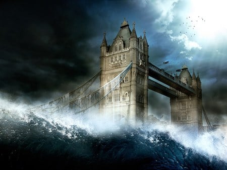 London Bridge - fantasy, london, bridges, architecture