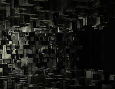 3d cubism - 3d and cg, abstract, black