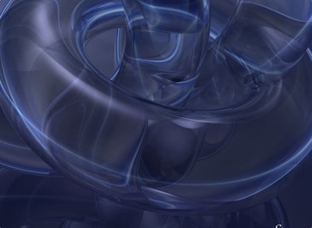 Blue Ice - 3d and cg, abstract, blue