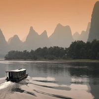 Li River at Dusk in Guilin China