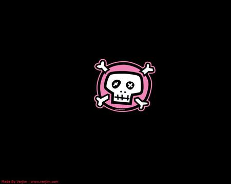 emo skull - emo, cross, pink, skull, bones