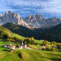 Village in Dolomites