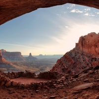 View of Utah from a Cave