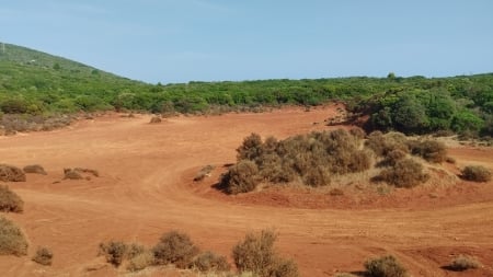 Greece, Red Desert, Lefkada Island - lefkada, summer, greekisland, beaches, landscape, greece