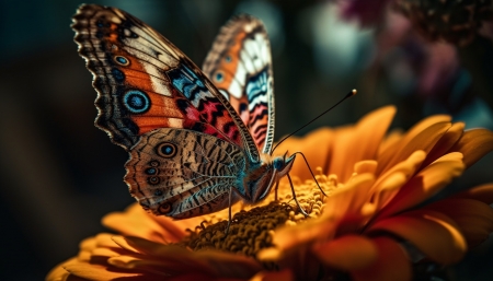 ****** - butterfly, flower, graphics, light