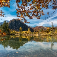 Lake Almsee At Fall, Austria