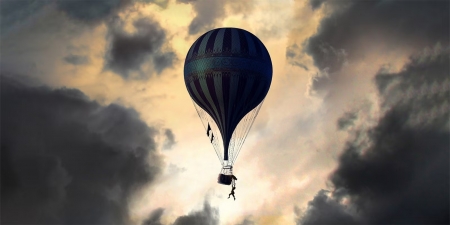 The Aeronauts 2019 - hot air balloon, black, poster, the aeronauts, movie, afis