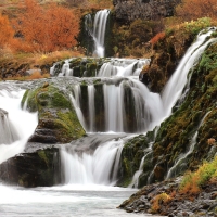 Gjainn Waterfall in Autumn, Iceland