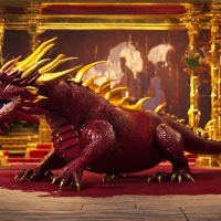 Maroon And Gold Dragon