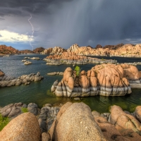 Watson Lake, Prescott, Arizona, at a Thunderstorm