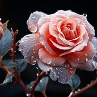 Pink Rose and buds