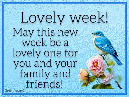 LOVELY WEEK - CARD, WEEK, LOVELY, COMMENT