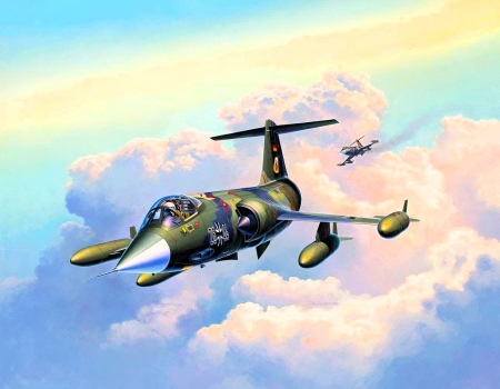 Lockheed F-104 Starfighter Artwork - art, artwork, jet, jets, lockheed f104 starfighter