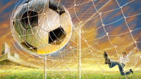 :) - sport, football, yellow, green, ball, art