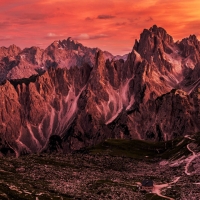 Evening in the Alps, Austria