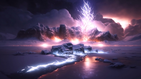 Mountain Lightning Strike