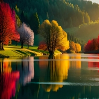 Colorful trees