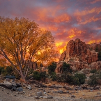 Sunset on Watson Lake, Arizona