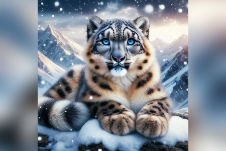 Snow leoparf - bigcat, snowleopard, Snow, leopard