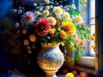 Bouquet of bright flowers