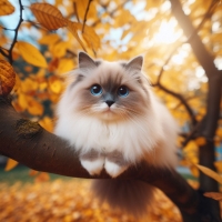 Cat on branch