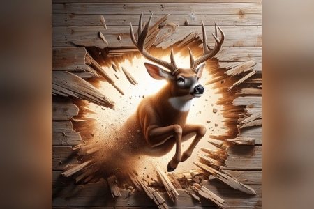 Busting through - buck, busting through, deer, whitetail