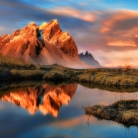 Mountain Reflection at Sunset