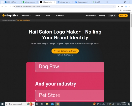 Simplified  AI Nail Salon Logo Maker: Create Eye-Catching Nail Salon Logos - ai nail salon logo maker, ai nail salon logo maker online, free ai nail salon logo maker, online logo maker