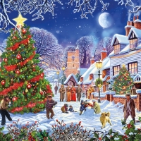 A Village Christmas Scene