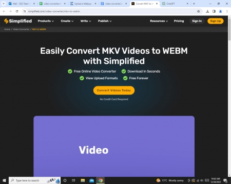 Simplified: Unlock the Power of MKV to WebM Conversion with Simplified - convert mkv to webm, free mkv to webm converter, free online mkv to webm converter, video converter