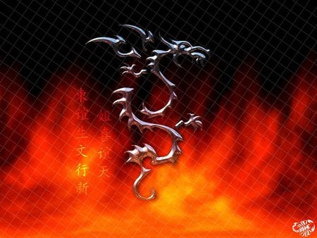 fire dragon red image . jpg - fire, wild, dragon, hot