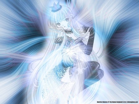 brightness all around - pretty, anime, chobits, purple, blue, soft, bright, fractal