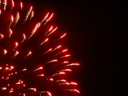 Red Fireworks - fireworks, red