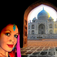 lady in TajMahal