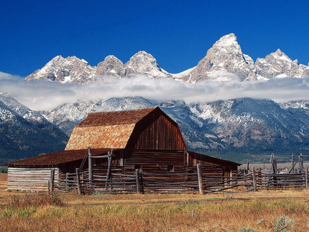 Jackson Hole, Wyoming - road, snow, scene, mountains, cool