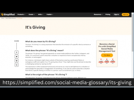 Cracking the Code: Its-Giving Meaning in the Social Media Glossary | Simplified - its giving, its giving meaning, its giving slang, its giving slang meaning