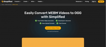 Simplified: Streamline Your Workflow - Easily Convert WEBM Videos to OGG with Simplified - convert webm to ogg, free online webm to ogg converter, free webm to ogg converter, webm to ogg