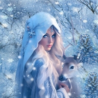 Girl With Deer