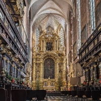 Church Altar at Christmas