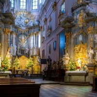 Church Altar at Christmas