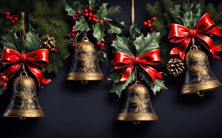 Christmas Bells - 3D and CG & Abstract Background Wallpapers on Desktop