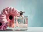 Perfume bottle with gerbera