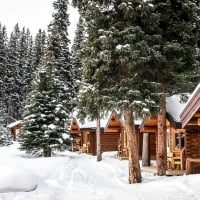 Cabins at Shadow Lake Lodge in Banff National Park, Alberta