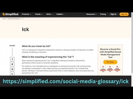 ICK Unveiled: Understanding the Meaning in Simplified Social Media Glossary - what does ick mean, what does ick mean in slang, what does ick mean in text, what ick mean