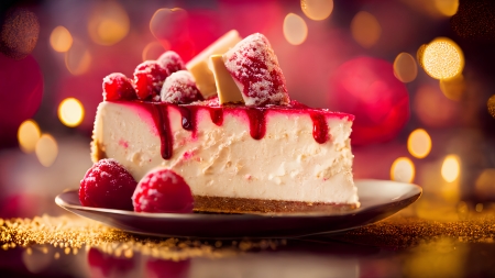 Cheesecakes - dessert, festival, raspberries, sweet