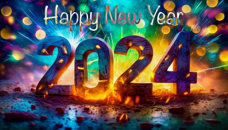 Happy New Year 2024 - 2024, tuzijateek, uj ev napja, ujev, unnep