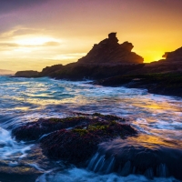 A stormy seaside sunset, Nambucca Heads, NSW