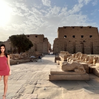 Emily Willis in Karnac, Egypt