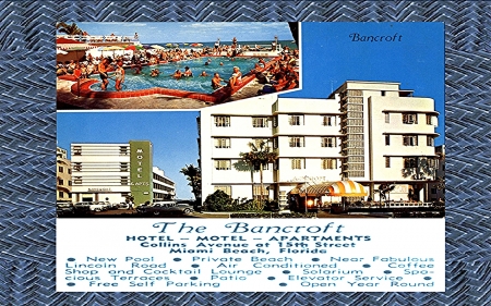 Bancroft Hotel, Miami Beach - florida, postcard, miami, beach